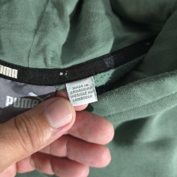 Puma SE Fit Warm Cell Hoodie Mens Sz XXL Green Pullover Logo Solid - Picture 15 of 16